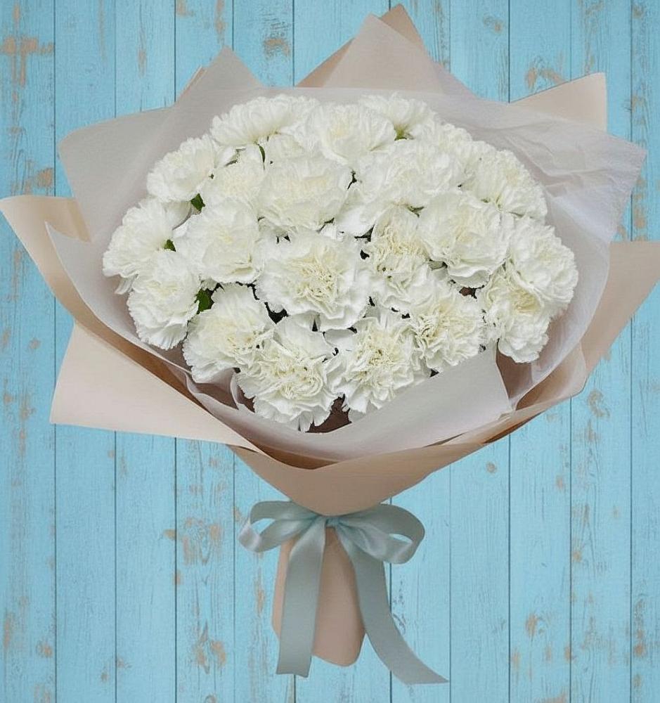 Букет цветов из: Гвоздики в Новую