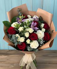 Букет цветов из:  Розы и Альстромерии в Новую