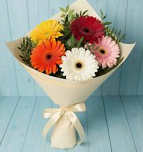 Букет цветов из:  Герберы в Новую