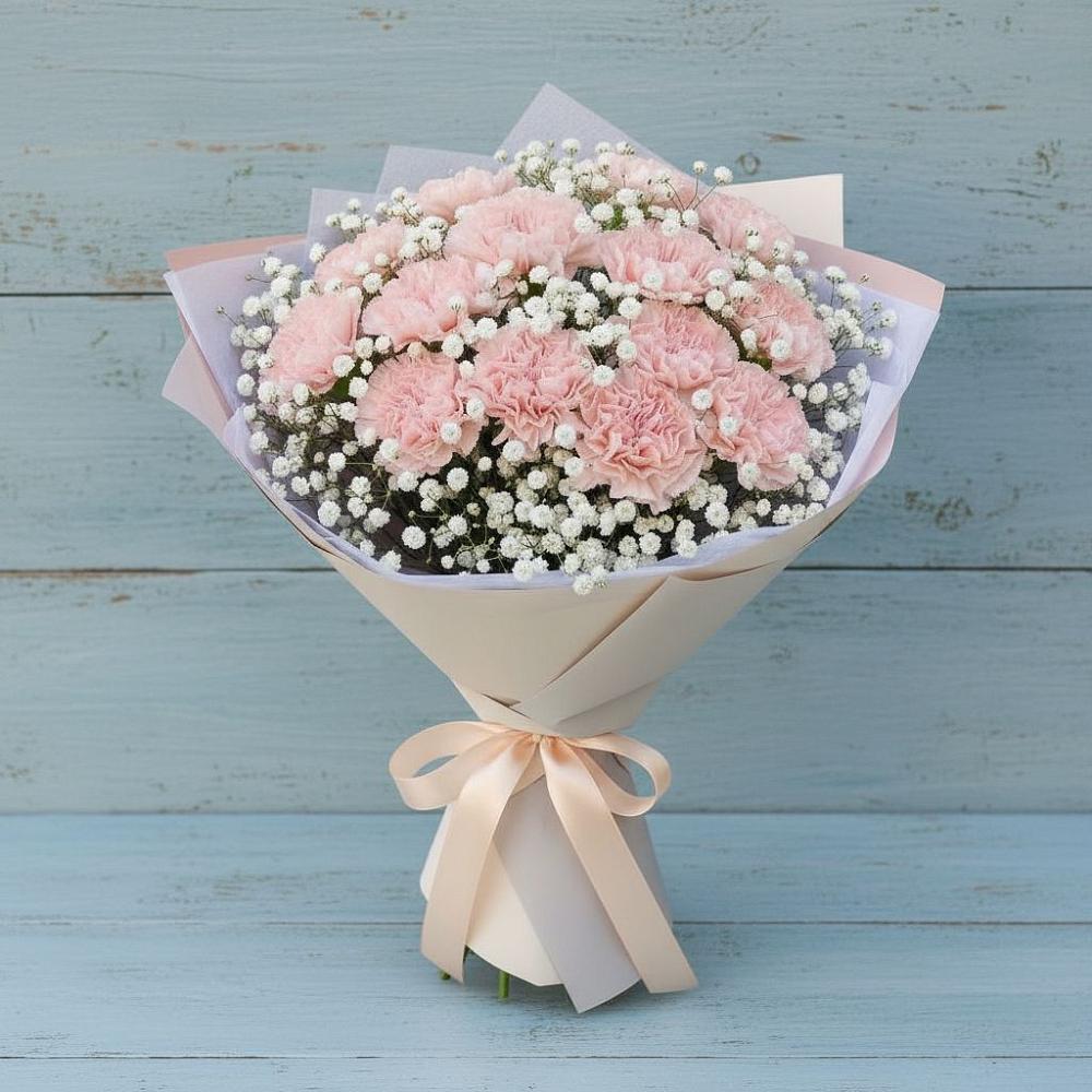 Букет цветов из: Гвоздики в Новую