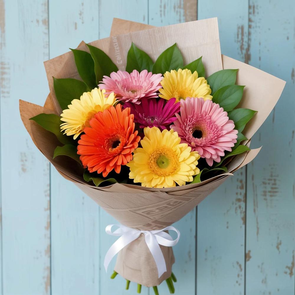 Букет цветов из: Герберы в Новую