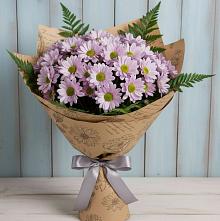 Букет цветов из:  Хризантемы #REPLACE_PRED# Новую