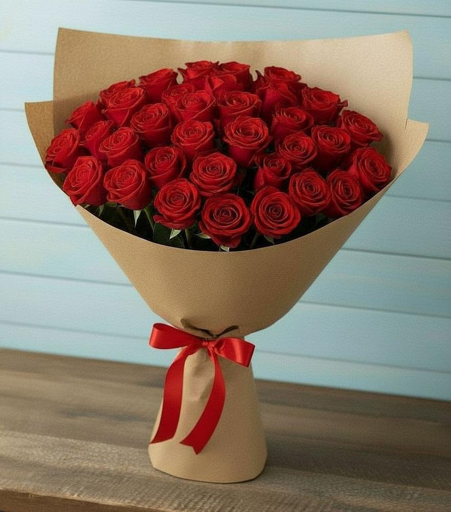 Букет Красные розы Милано в Новую
