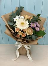 Букет цветов из:  Герберы и Хризантемы в Новую