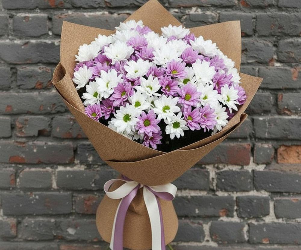 Букет цветов из: Хризантемы в Новую