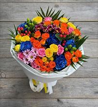 Букет цветов из:  Розы и Хризантемы в Новую