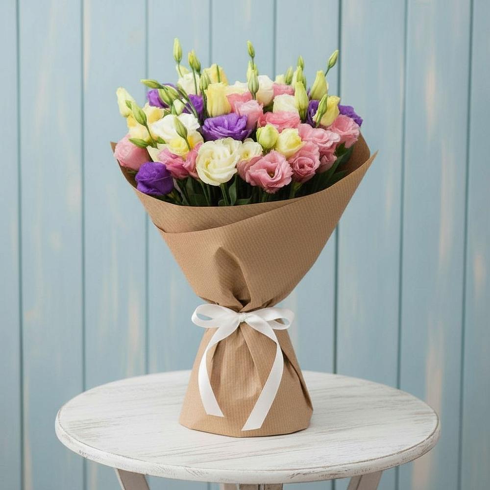 Букет цветов из: Лизиантусы в Новую