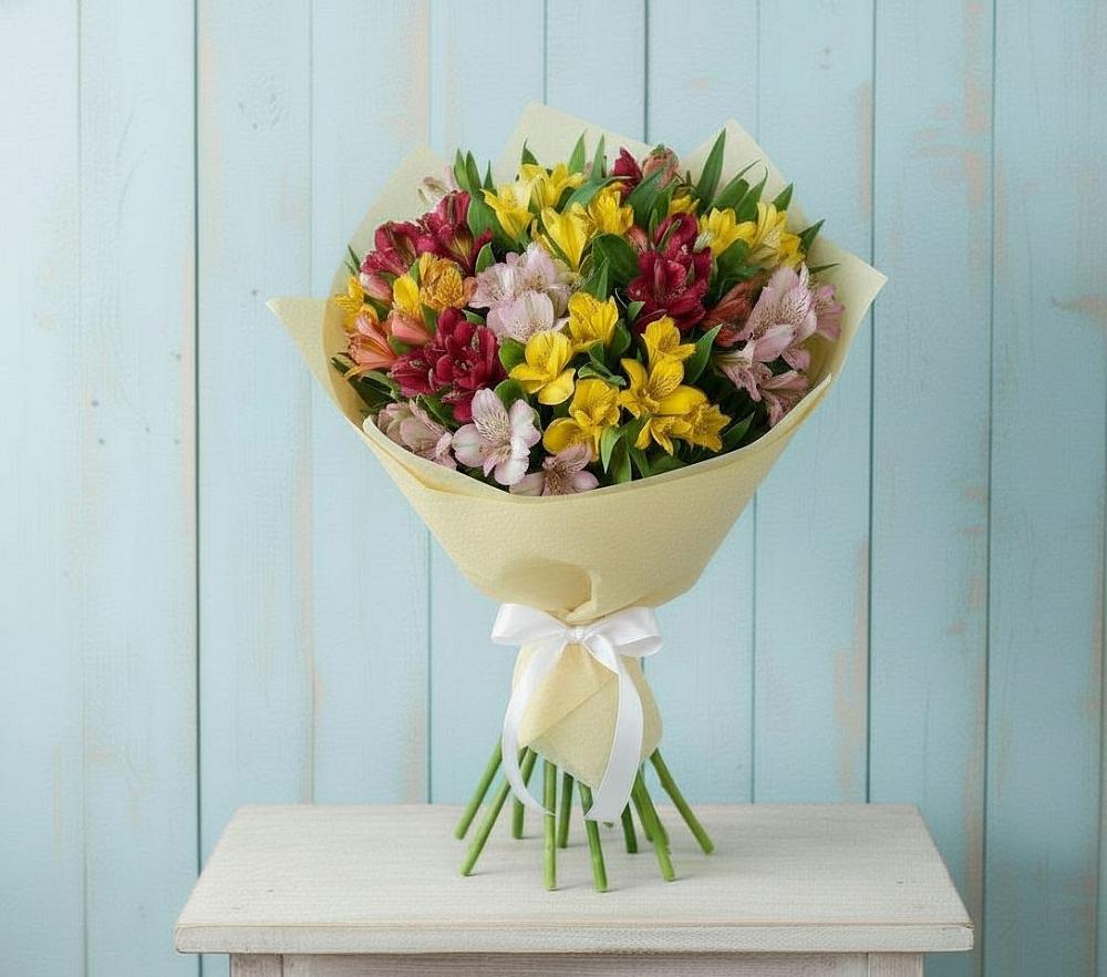 Букет цветов из: Альстромерии в Новую