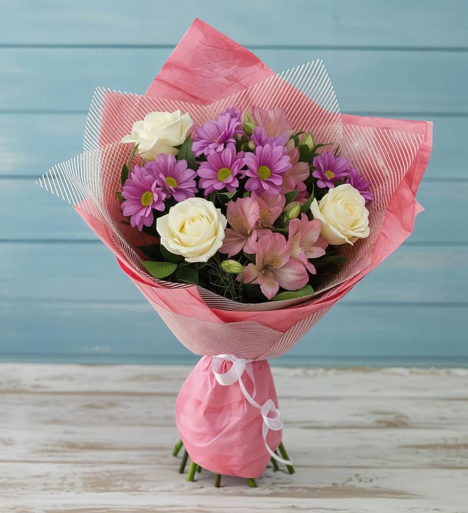 Букет цветов из: Герберы в Новую