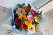 Букет цветов из:  Герберы #REPLACE_PRED# Новую