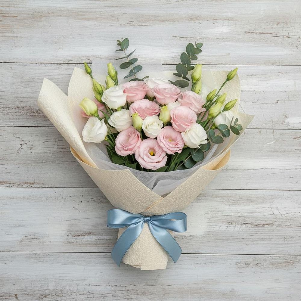 Букет цветов из: Лизиантусы в Новую